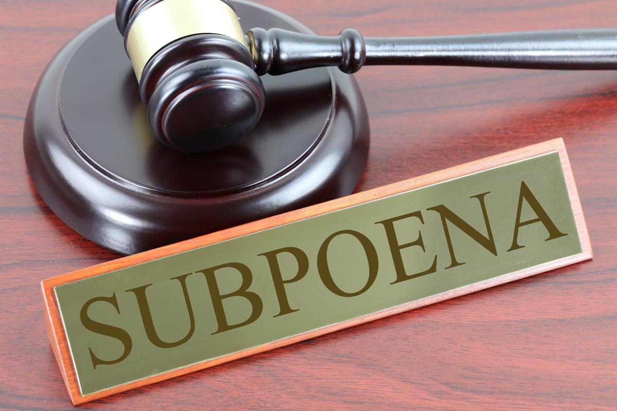 Envision Legal Announces Page on Subpoenas